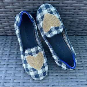 Kids Rothy's Gingham Heart Flats
